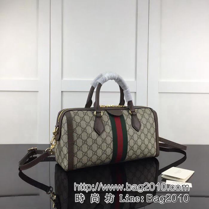 GUCCI古馳頂級原單 新款GUCCI高仿新款專櫃品質 實物實拍 524532啡Pvc棕皮行李包 HY1184